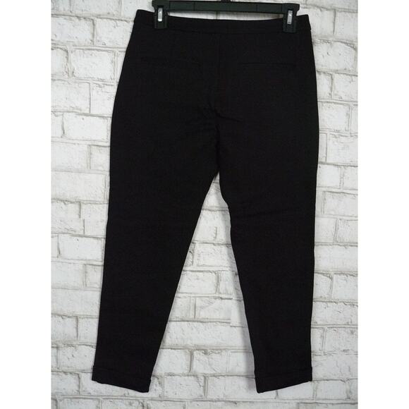 Joie Shawnta Caviar Black Cropped Cuffed Dress Pants 4 NEW - Picture 7 of 9